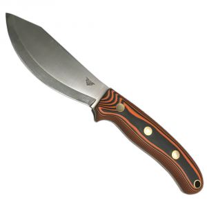 LT Wright Handcrafted Knives Jessmuk Orange/Black G10 Scandi Fixed Blade Knife